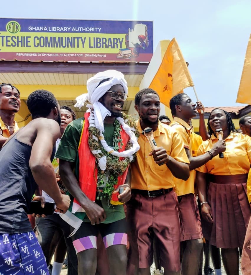 Ghana’s Emmanuel Adjei becomes first African to cycle solo from Germany to Ghana