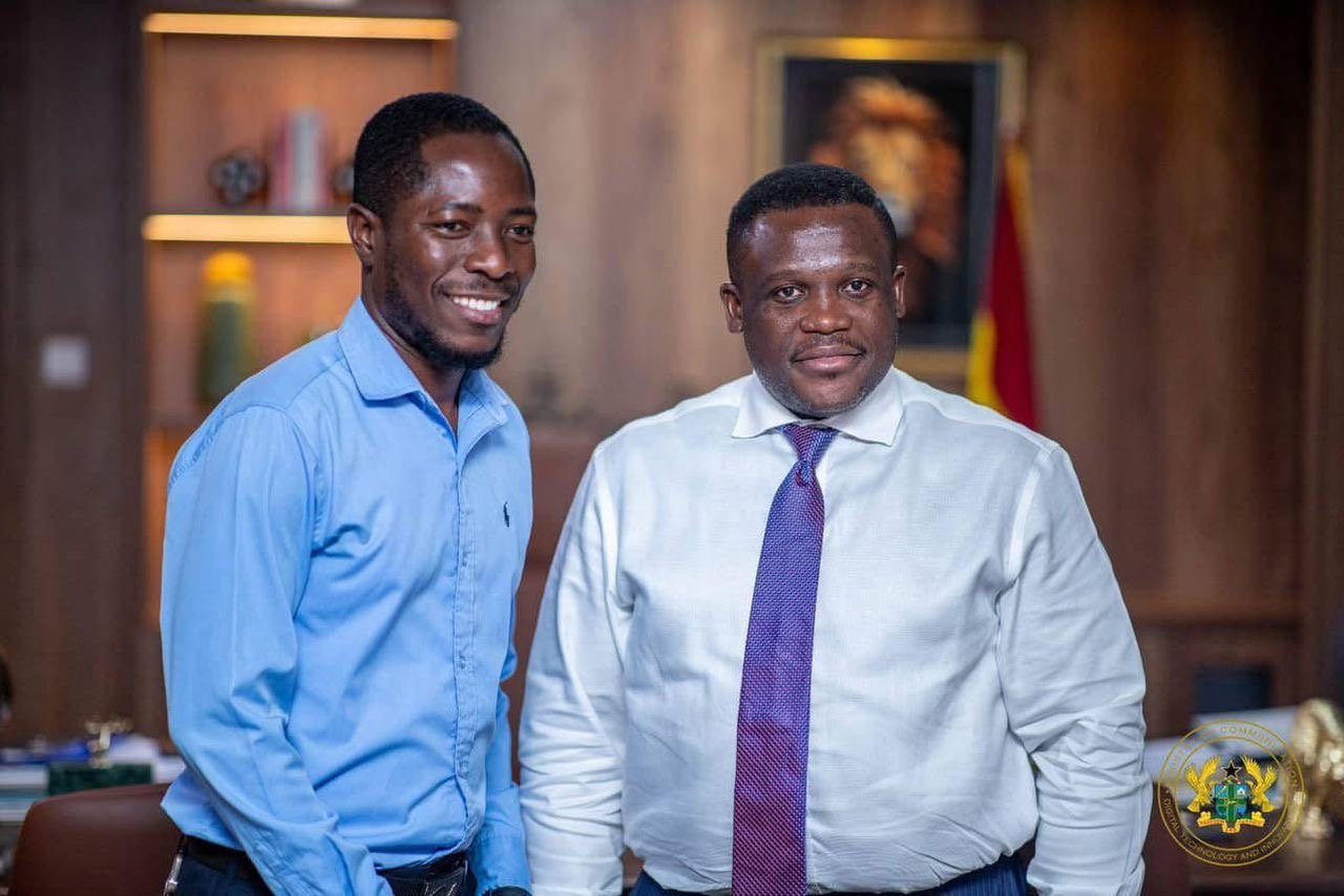 Lekzy DeComic, Foster Romanus pay courtesy call on Sam George