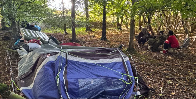 'African tribe' move camp over small fence during eviction 'African tribe' move camp over small fence during eviction