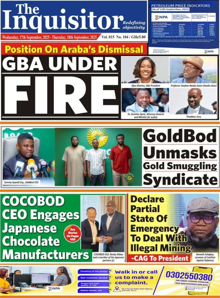 Today's front pages: Wednesday, September 17, 2025