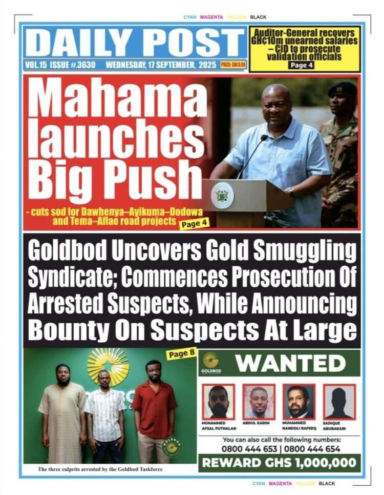 Today's front pages: Wednesday, September 17, 2025