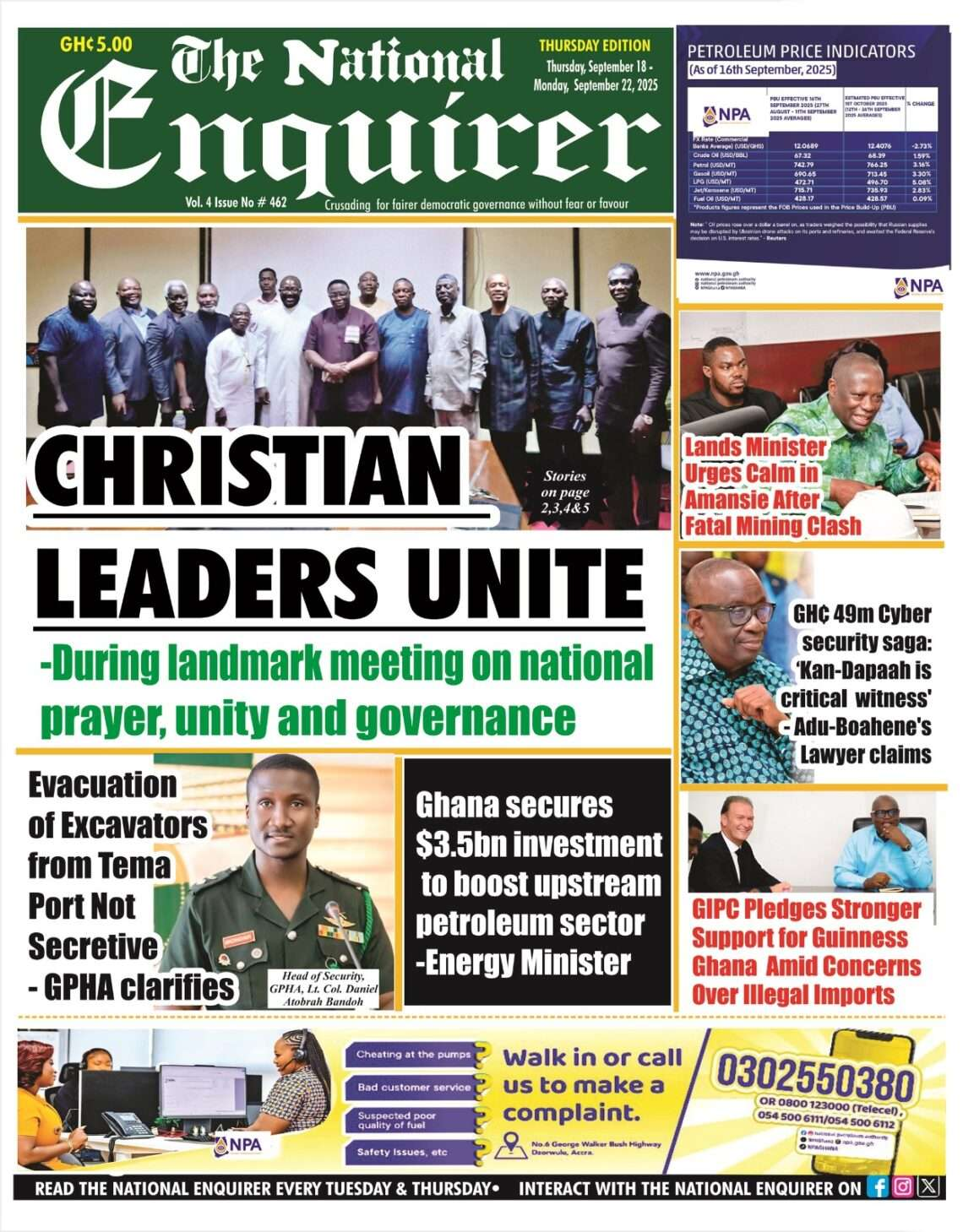 Today's Front pages: Thursday, September 18, 2025
