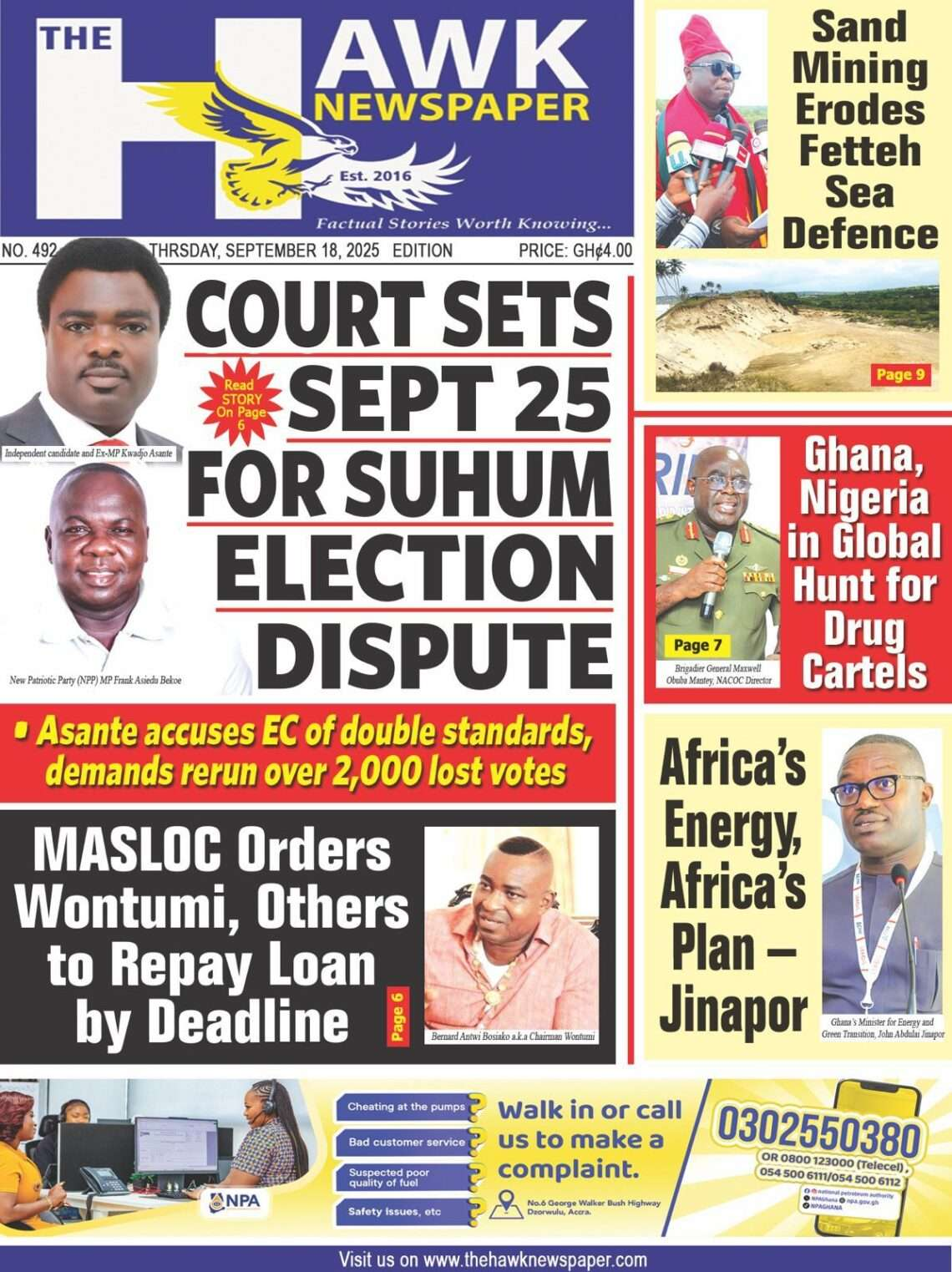 Today's Front pages: Thursday, September 18, 2025