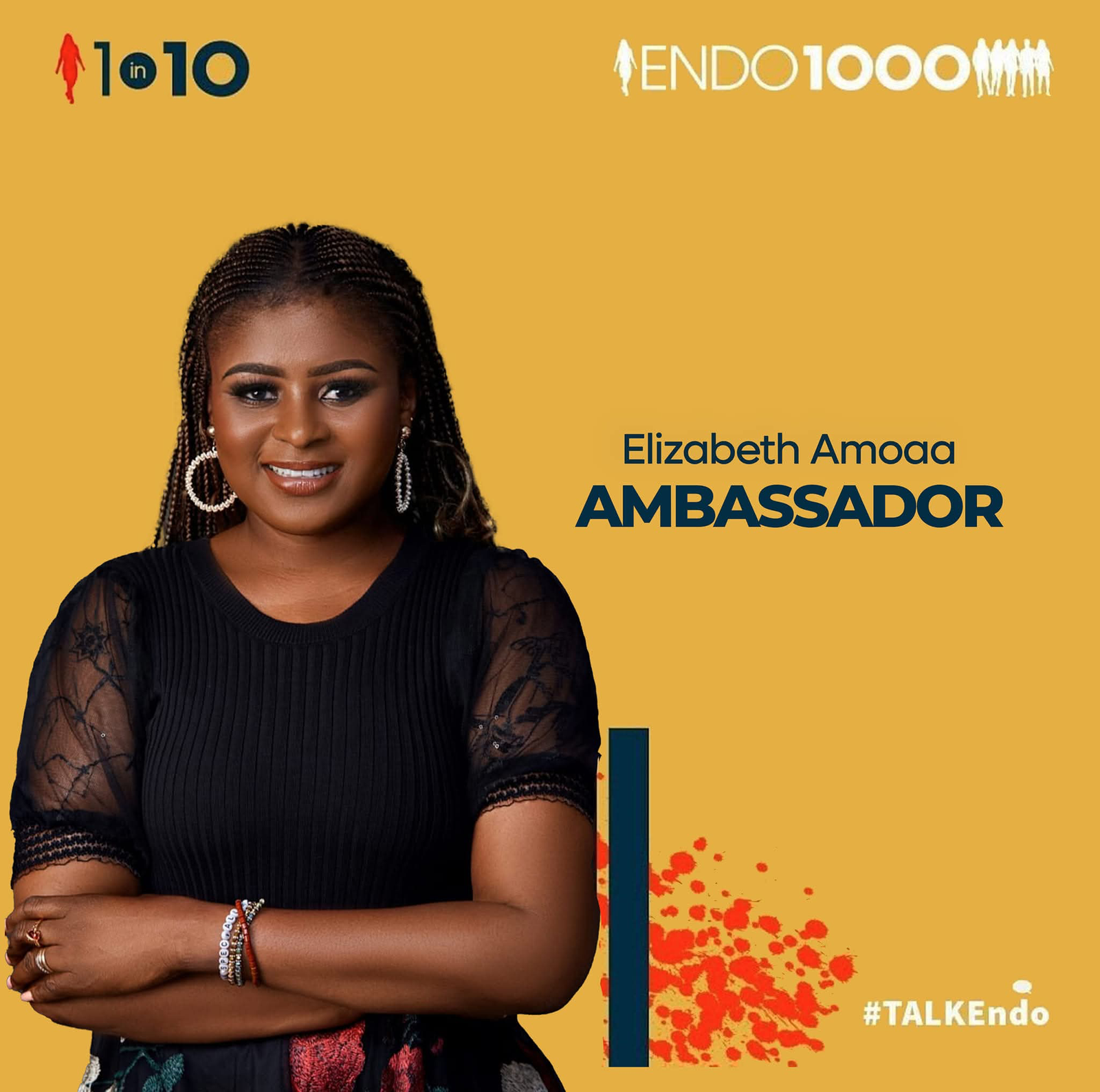 Elizabeth Amoaa, the Ambassador for ENDO1000 Project