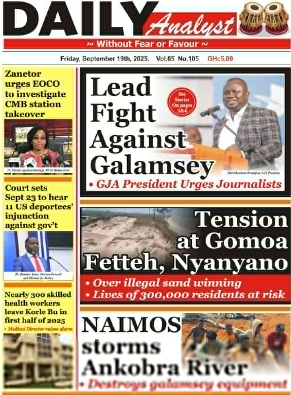 Today's Front pages: Friday, September 19, 2025