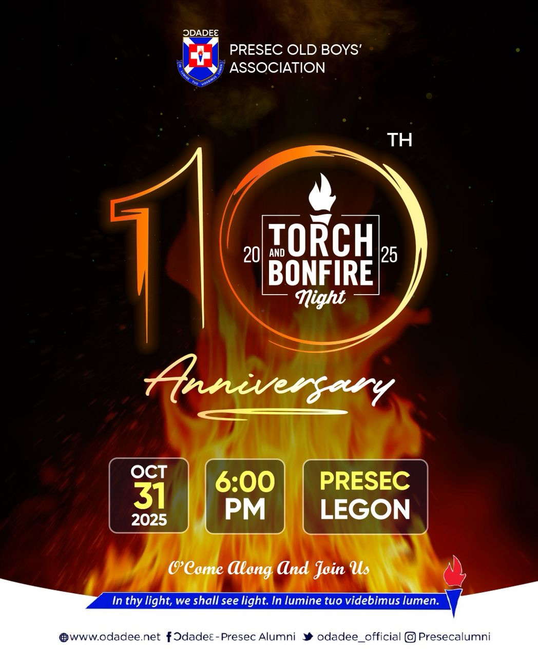 Ɔdadeɛ Torch & Bonfire Night - A decade of flame, music and brotherhood