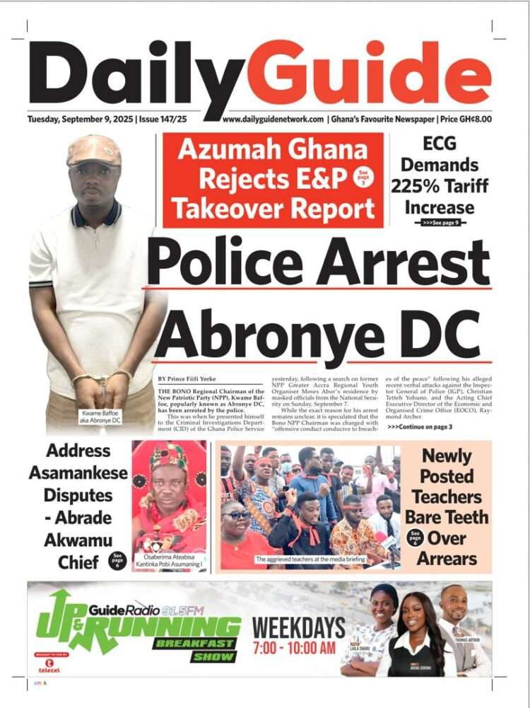 Today's Front pages: Tuesday, September 9, 2025