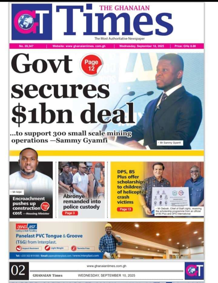 Today's front pages: Wednesday, September 10, 2025