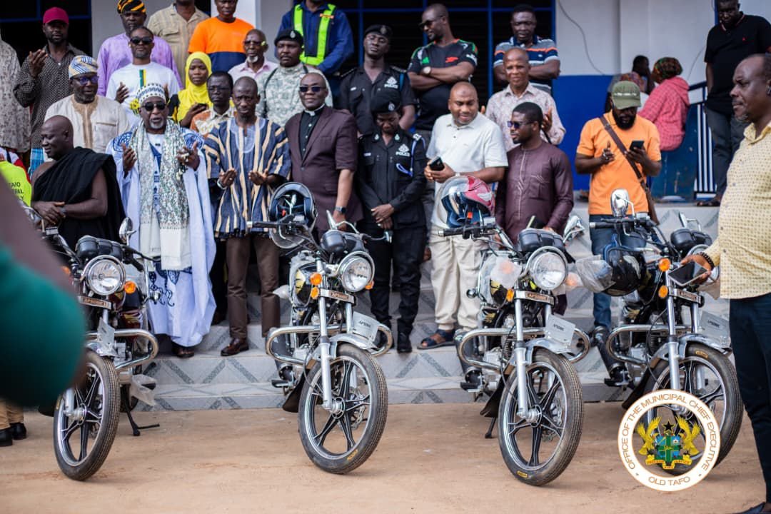 Old Tafo MCE donates motorbikes to Police amid rising youth drug abuse Old Tafo MCE donates motorbikes to Police amid rising youth drug abuse