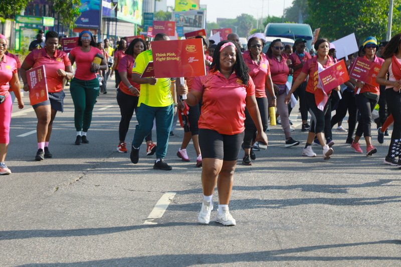 MTN Yellow ladies walk to raise awareness on breast cancer