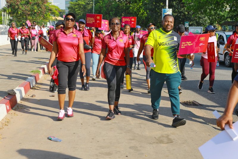 MTN Yellow ladies walk to raise awareness on breast cancer