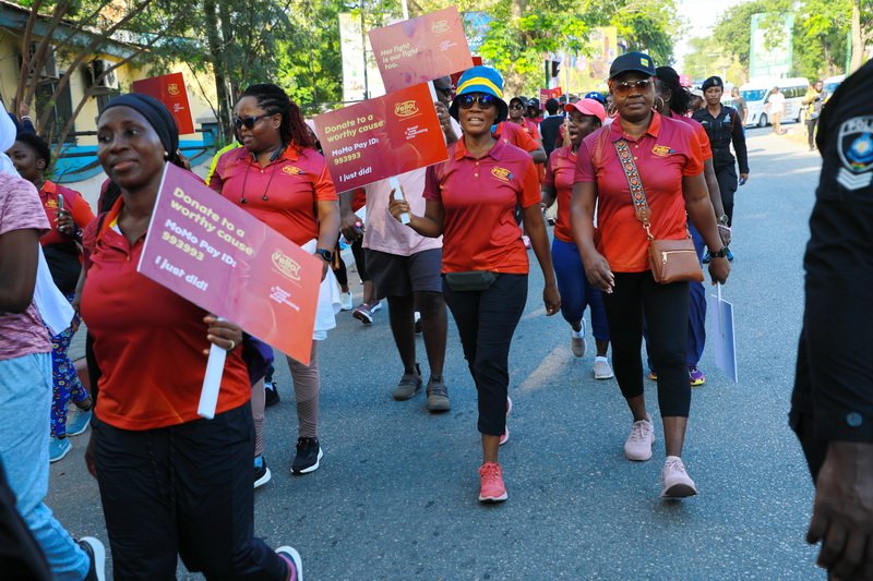 MTN Yellow ladies walk to raise awareness on breast cancer