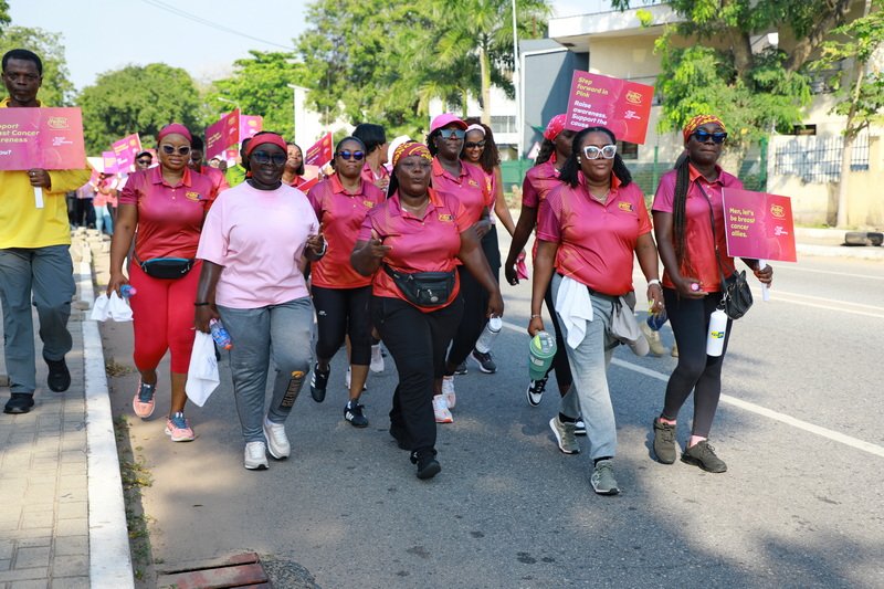 MTN Yellow ladies walk to raise awareness on breast cancer