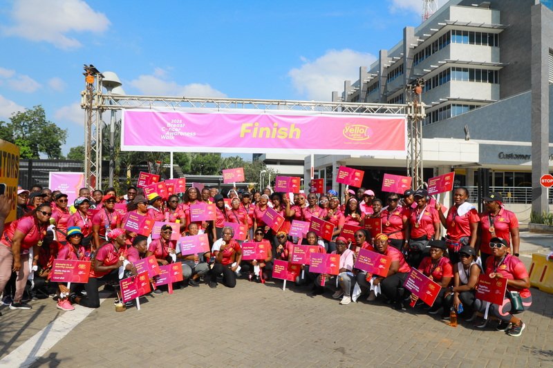 MTN Yellow ladies walk to raise awareness on breast cancer