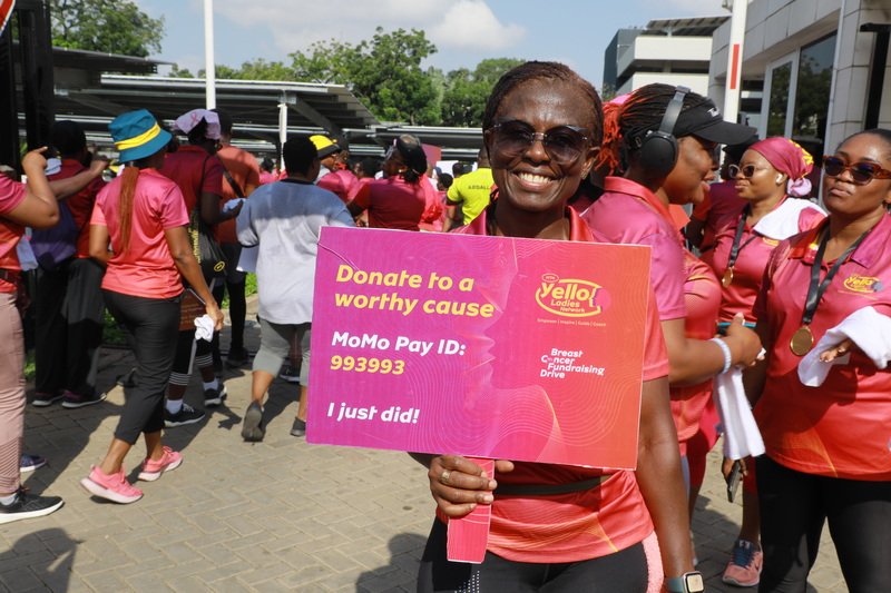 MTN Yellow ladies walk to raise awareness on breast cancer