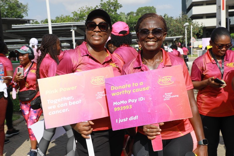 MTN Yellow ladies walk to raise awareness on breast cancer