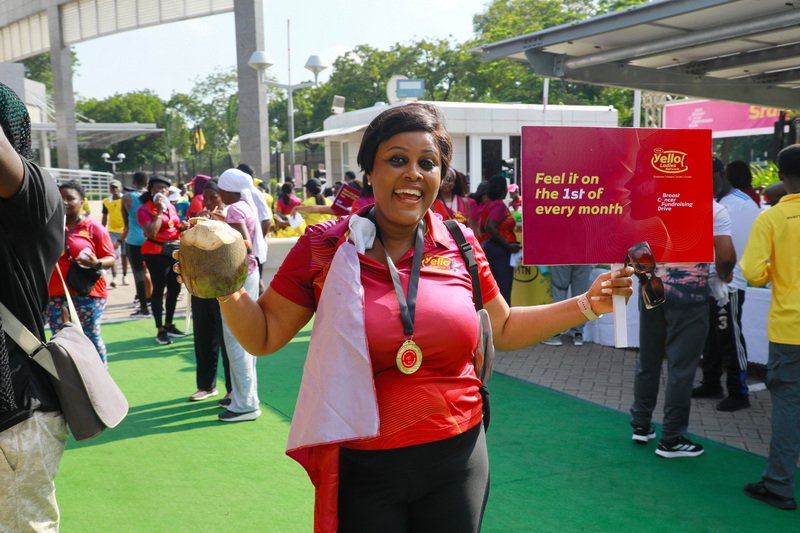 MTN Yellow ladies walk to raise awareness on breast cancer