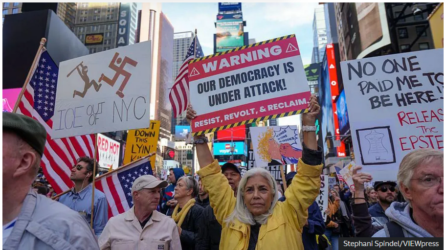 'No Kings' protests draw huge crowds as anti-Trump rallies sweep across US