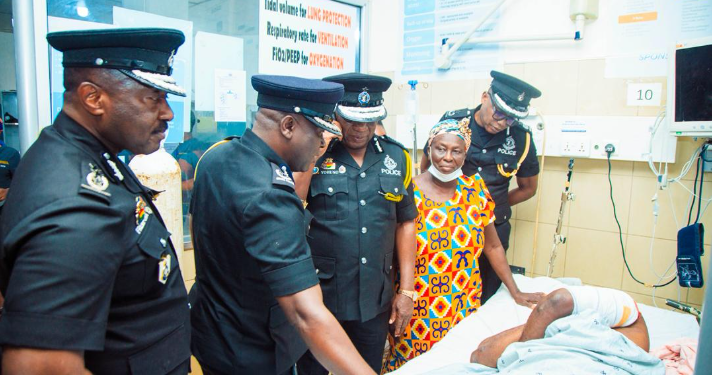 IGP visits injured officer after Sampa clash, deploys reinforcement teams