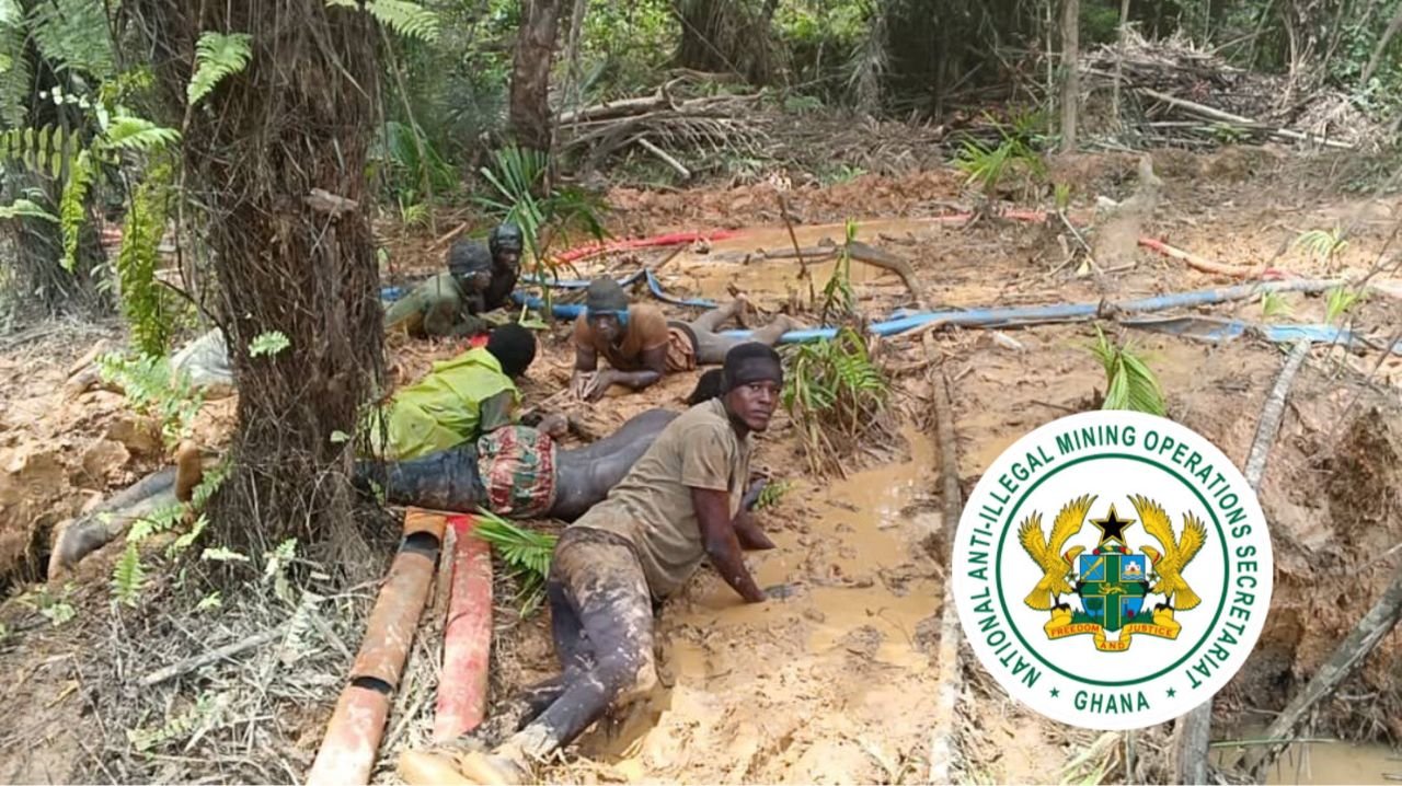 NAIMOS raids notorious ‘Gangway’ hideout at Aboso; arrests illegal Miners