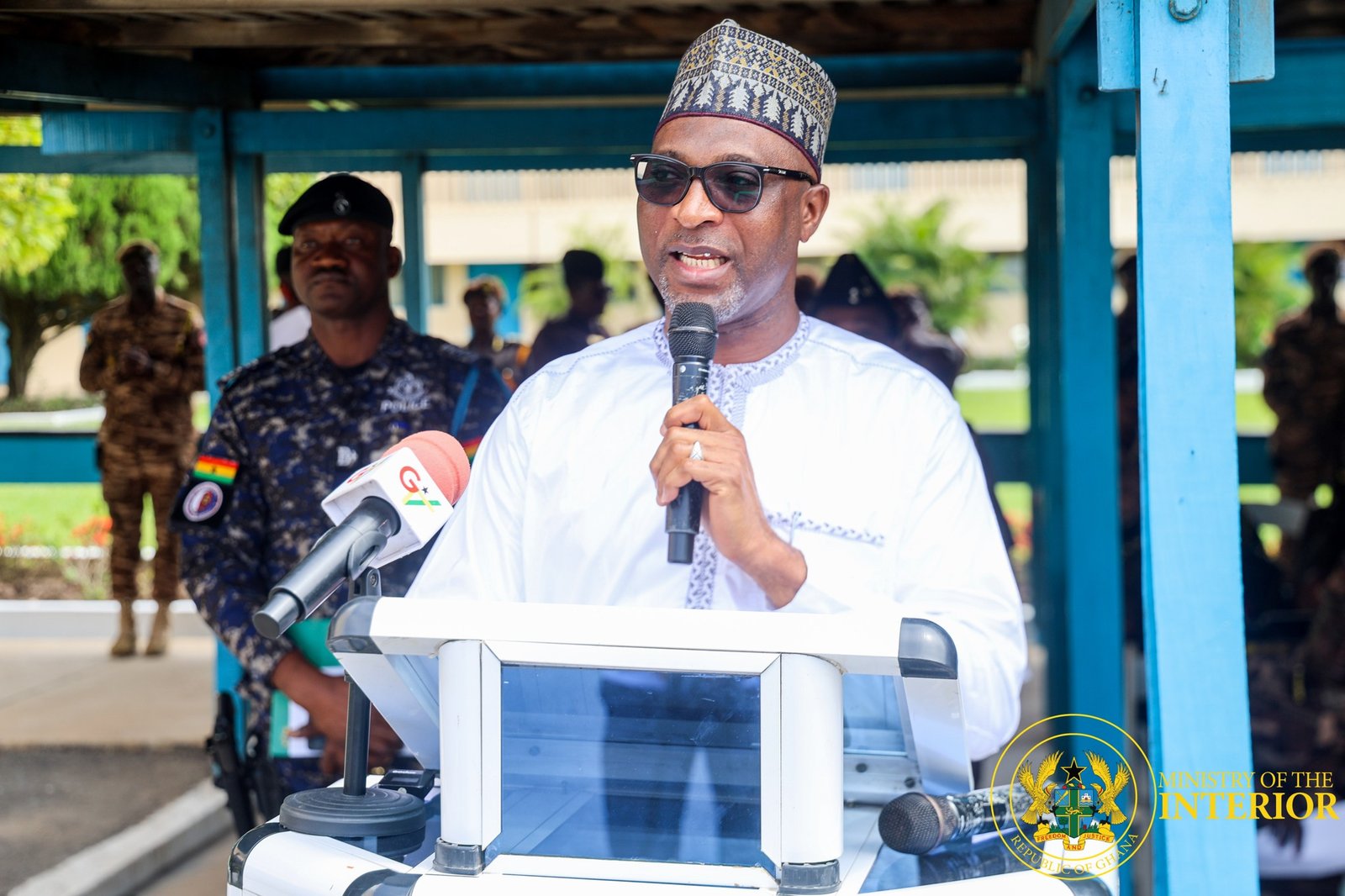 Interior Minister presents three buses to the Ghana Prisons Service