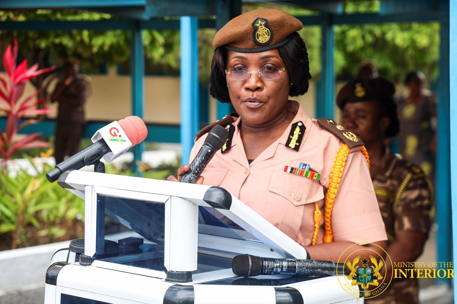 Interior Minister presents three buses to the Ghana Prisons Service