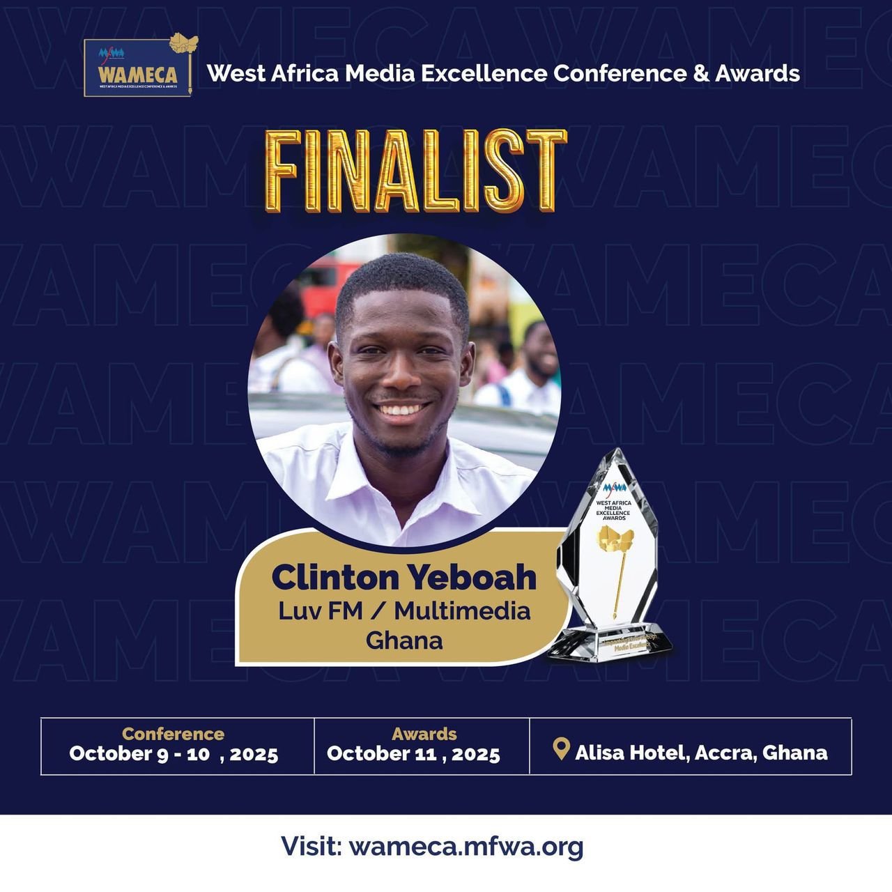 MGL’s Clinton Yeboah becomes only Ghanaian finalist for WAMECA 2025