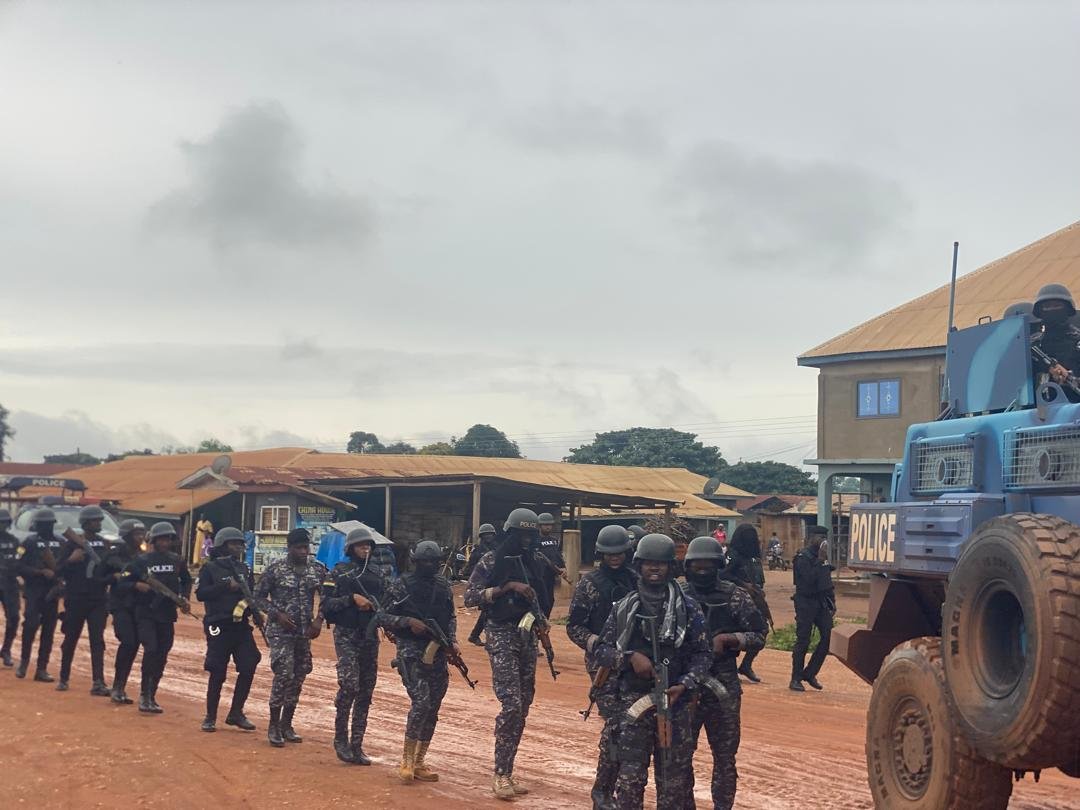 Bono Regional Police conduct ‘Show of Force’ operation in Sampa
