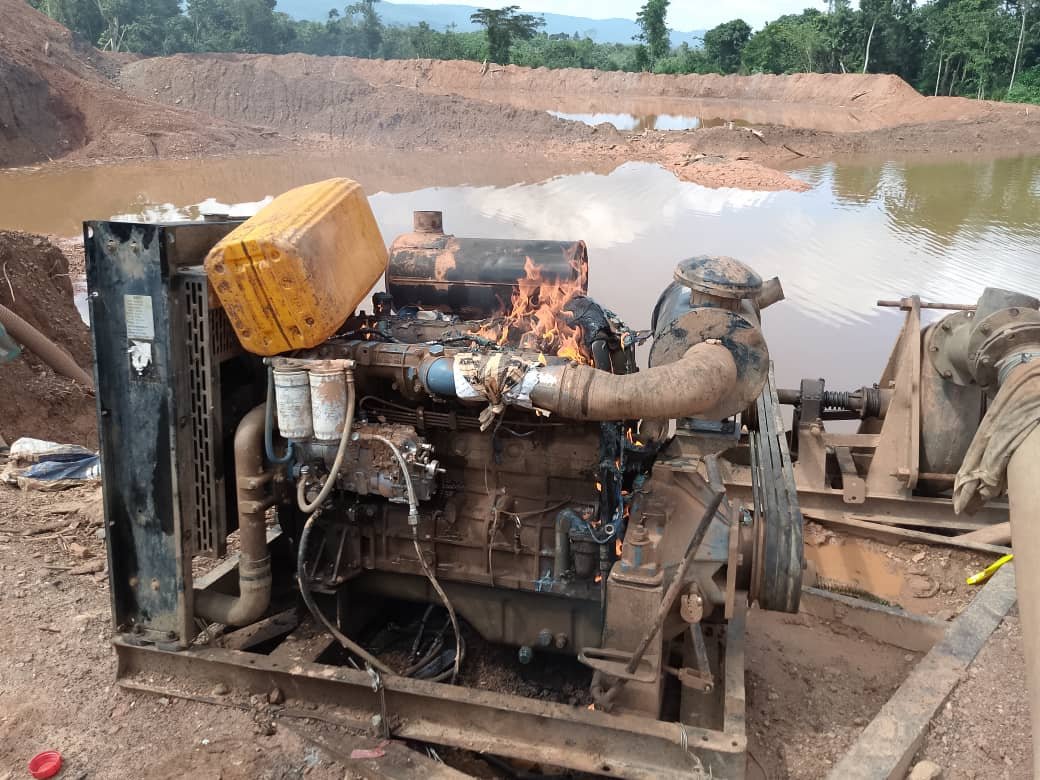 Illegal miners flee as NAIMOS re-launches incursion in Offin Shelterbelt forest reserve