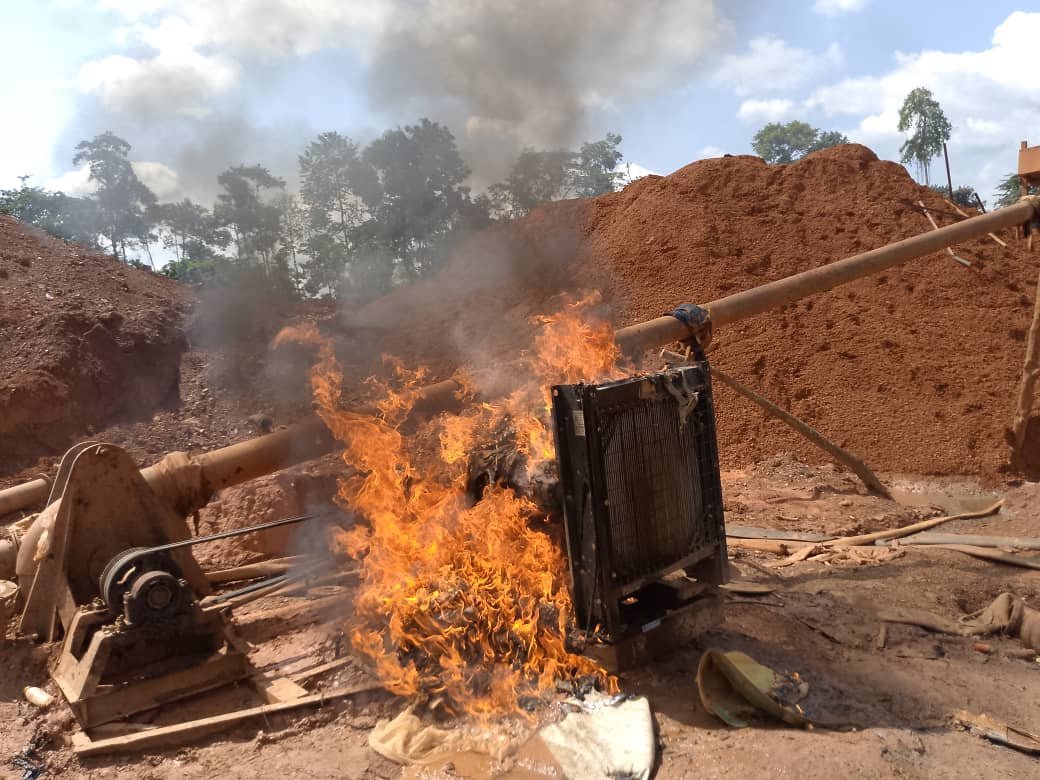 Illegal miners flee as NAIMOS re-launches incursion in Offin Shelterbelt forest reserve