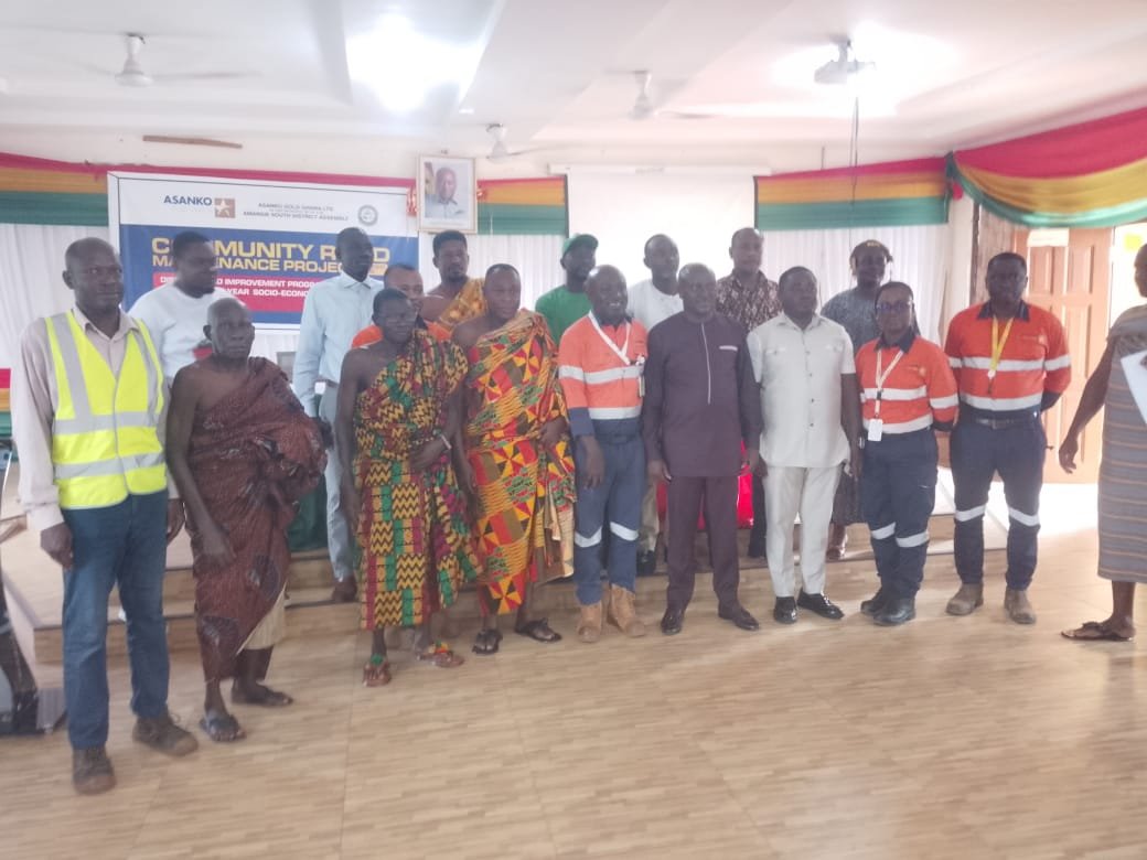 Asanko Gold partners Amansie South District Assembly to rehabilitate roads in the area
