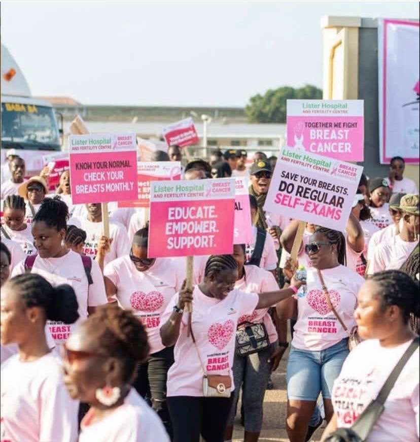 Over 2,000 join Breast Society of Ghana walk to raise awareness on breast cancer