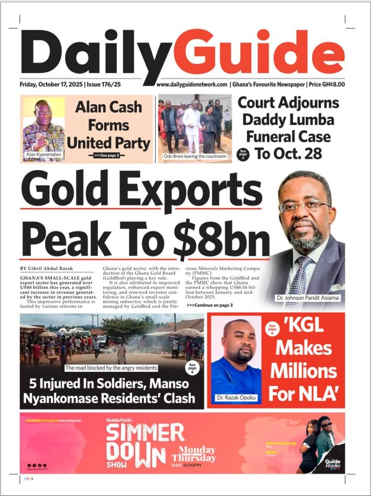 Today's Front pages: Friday, October 17, 2025