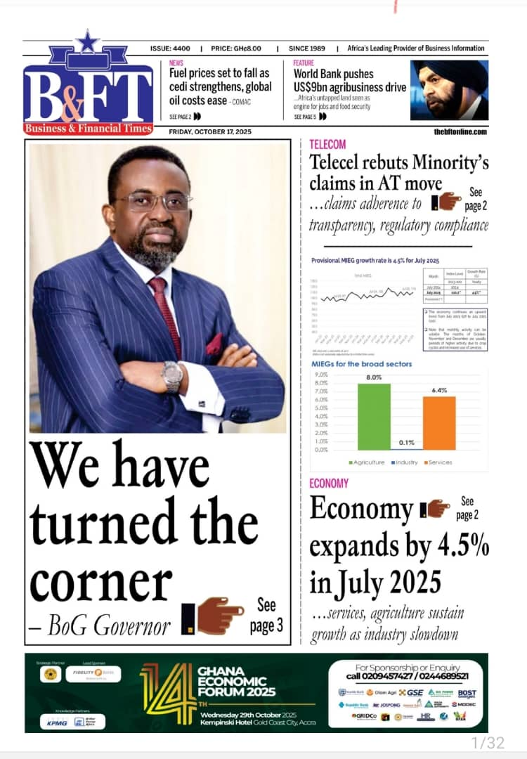 Today's Front pages: Friday, October 17, 2025