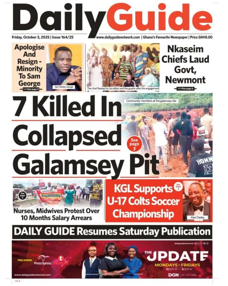 Today's Front pages: Friday, October 3, 2025