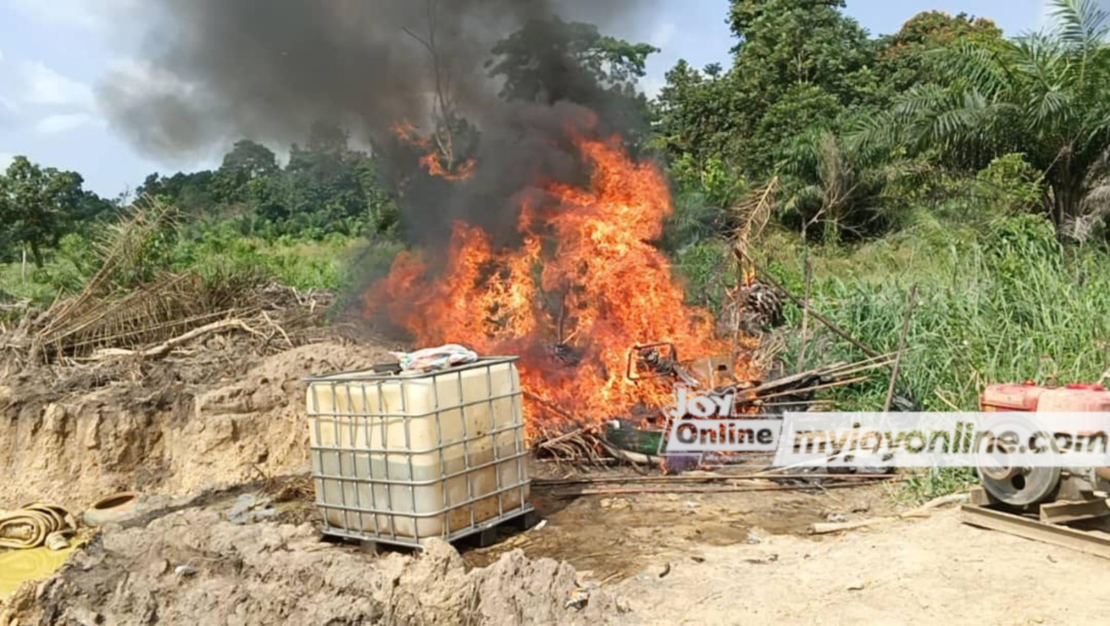 10 Chinese illegal miners arrested in Mankranso Abesua operation, cache of weapons seized