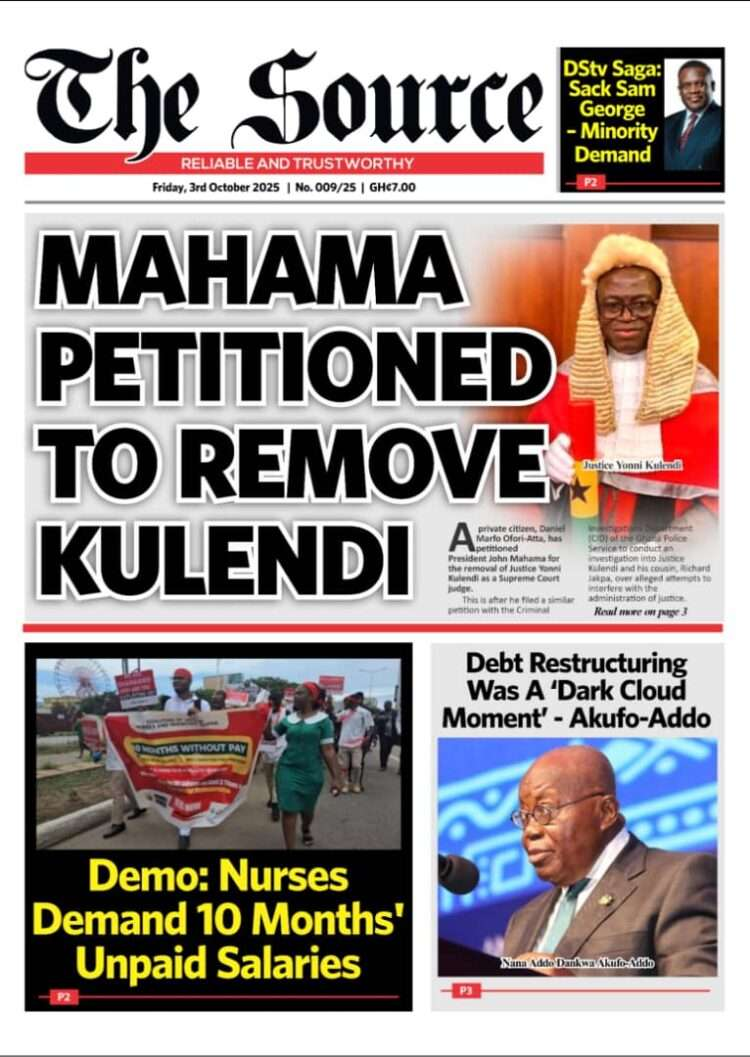 Today's Front pages: Friday, October 3, 2025