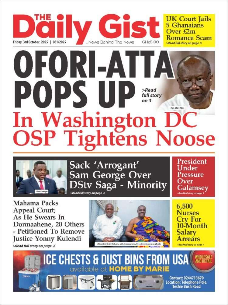 Today's Front pages: Friday, October 3, 2025