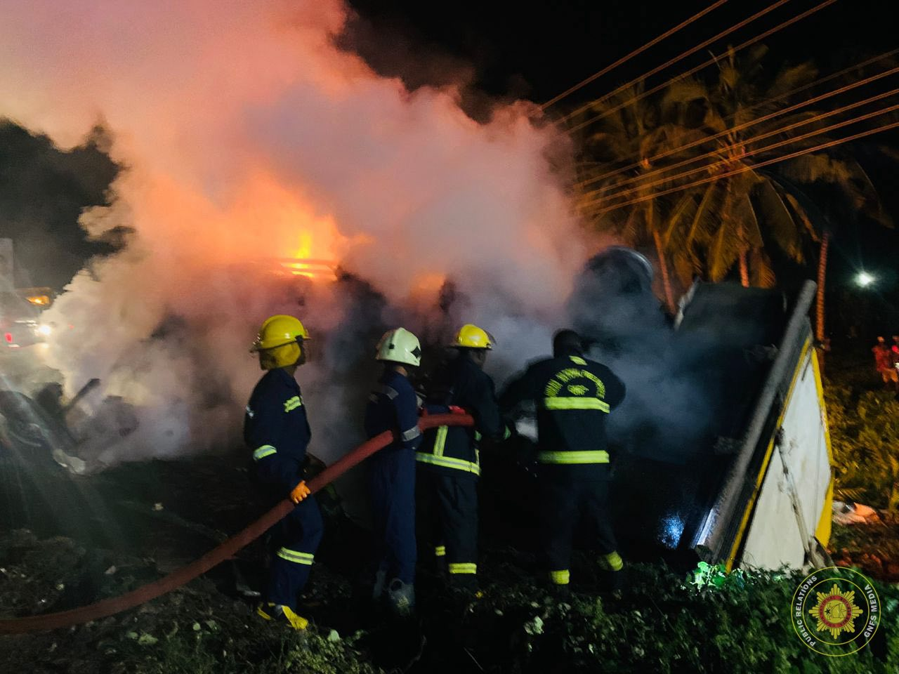 Truck loaded with Onga products catches fire at Nnadieso Township