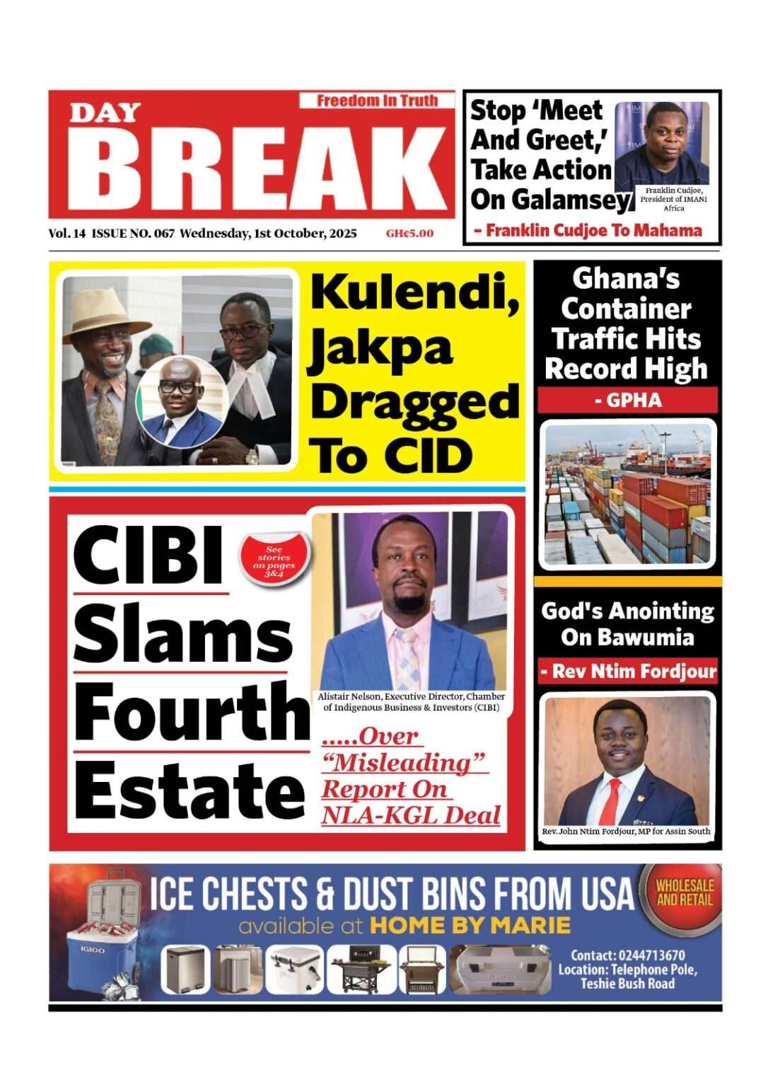 Today's front pages: Wednesday, October 1, 2025