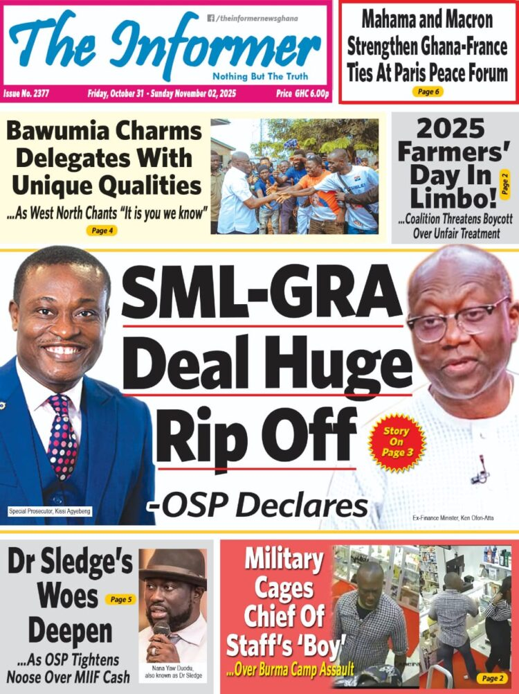 Today's Front pages: Friday, October 31, 2025