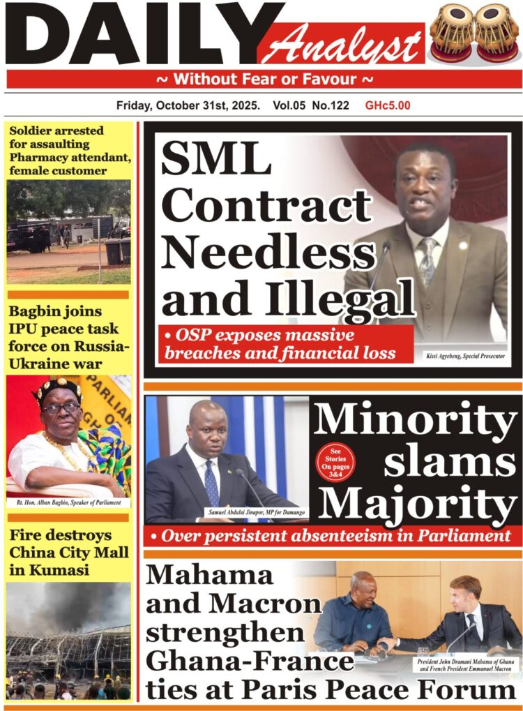 Today's Front pages: Friday, October 31, 2025