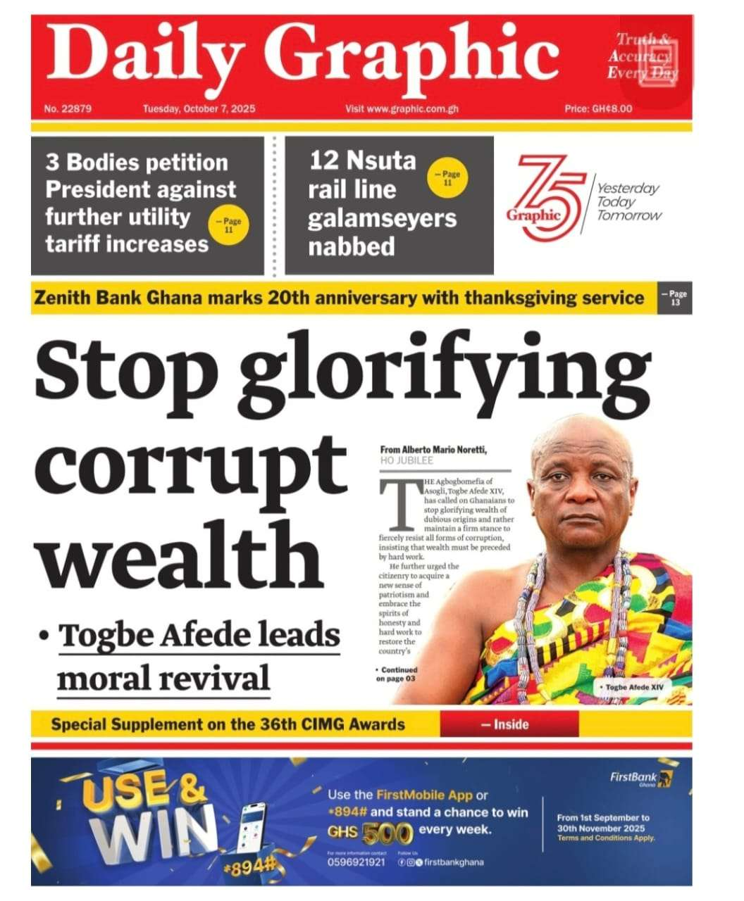 Todays Front pages: Tuesday, October 7, 2025