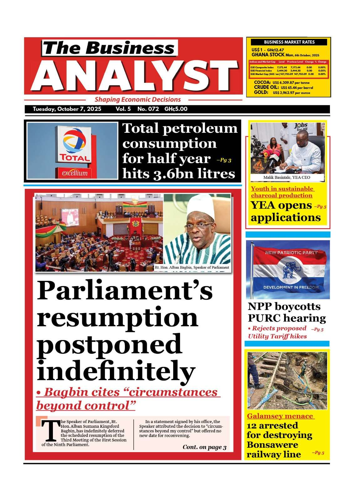 Todays Front pages: Tuesday, October 7, 2025