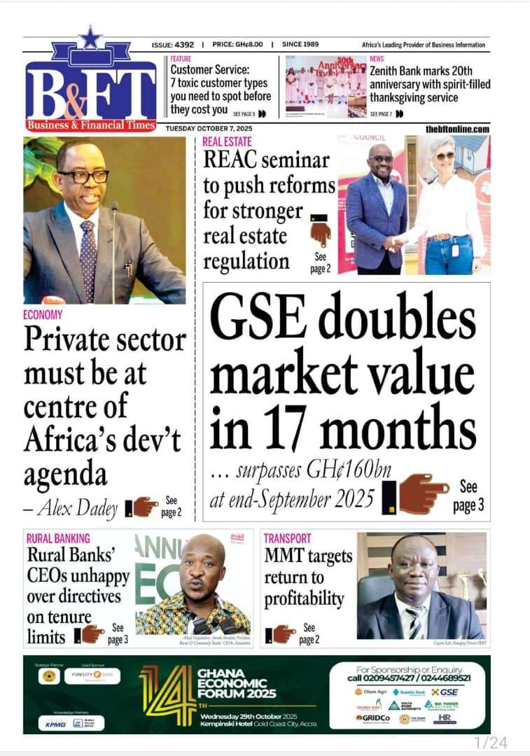 Todays Front pages: Tuesday, October 7, 2025