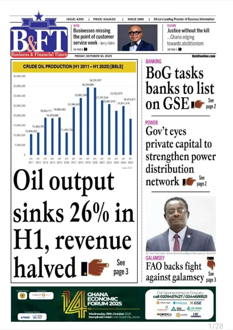 Today's front pages: Friday, October 10, 2025