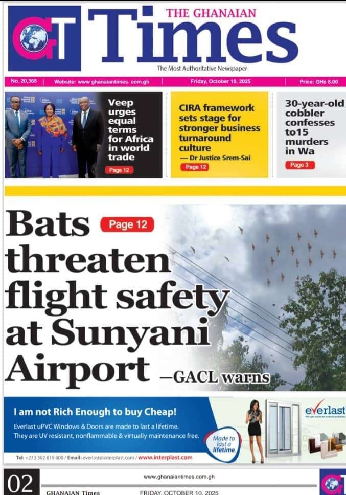 Today's front pages: Friday, October 10, 2025