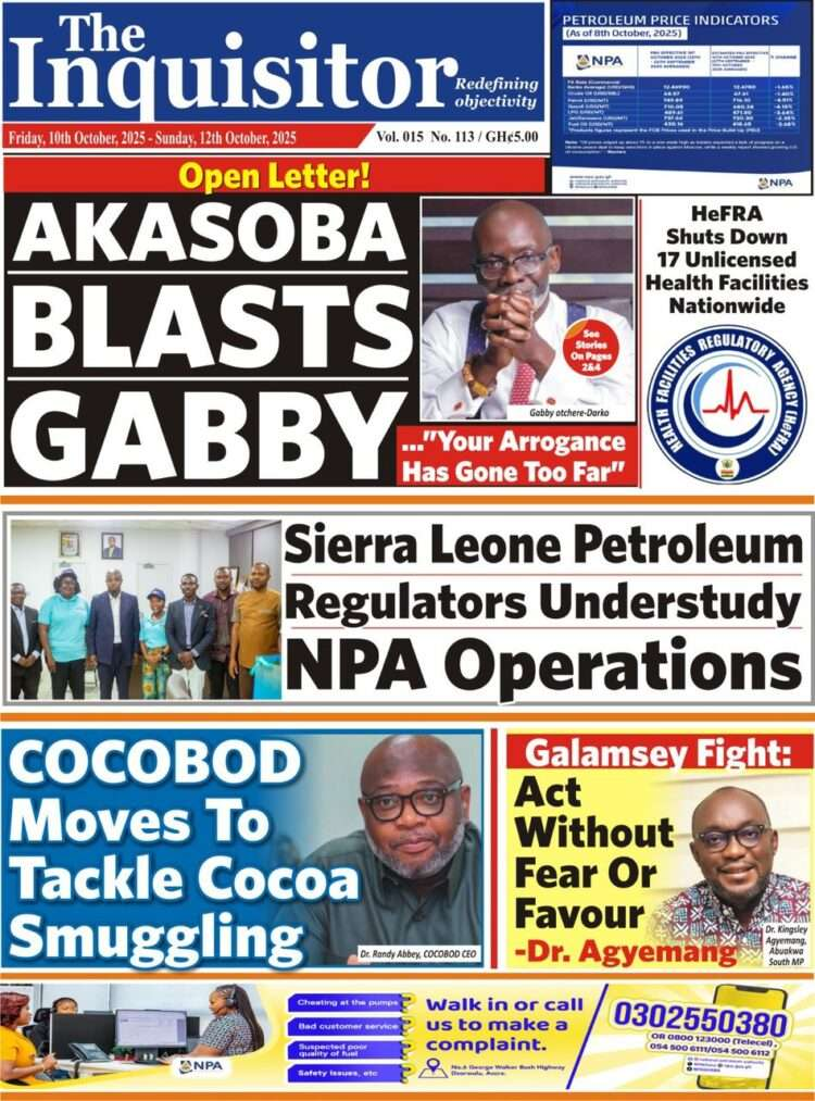Today's front pages: Friday, October 10, 2025