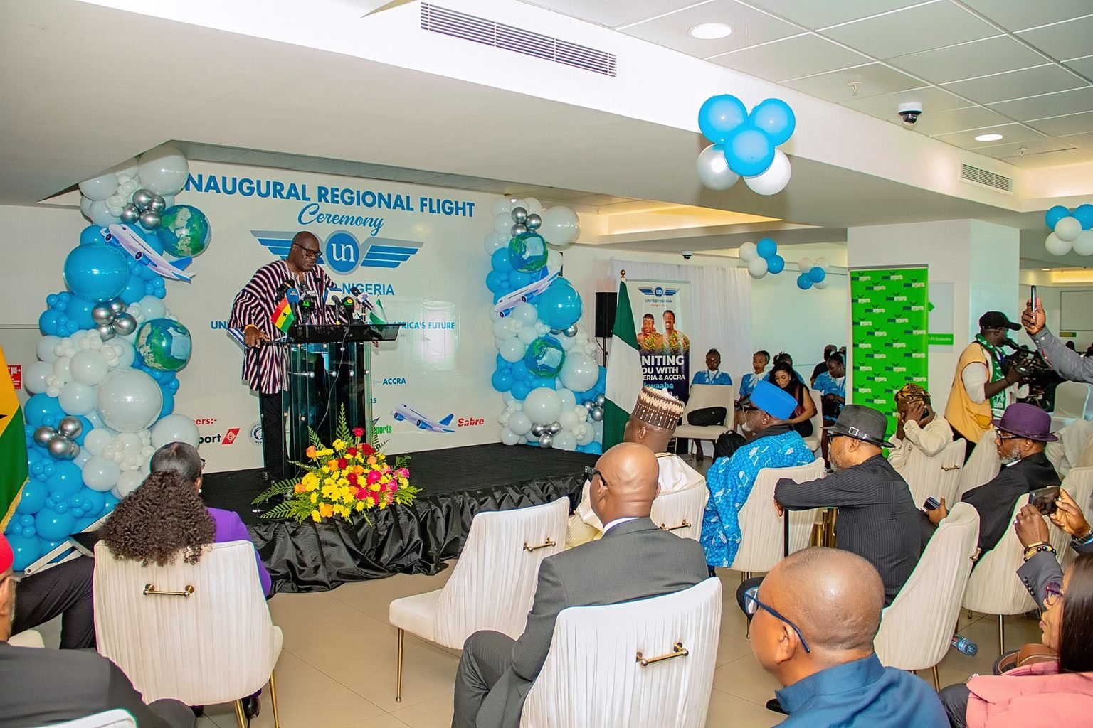 United Nigeria Airlines honours J.J. Rawlings by naming aircraft after him United Nigeria Airlines honours J.J. Rawlings by naming aircraft after him