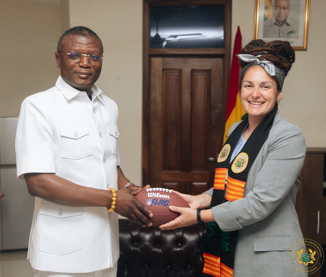 Sports Minister commends NFL and Ghana American Football Federation for promoting Flag Football